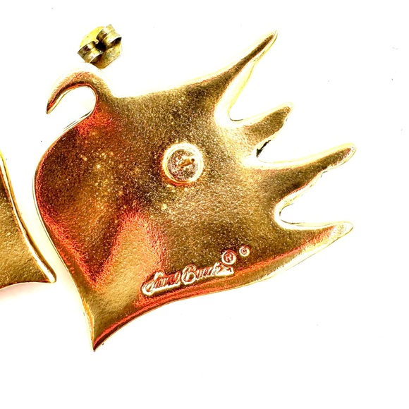 Laurel Burch Swan Earrings Vintage Retired - Picture 9 of 10